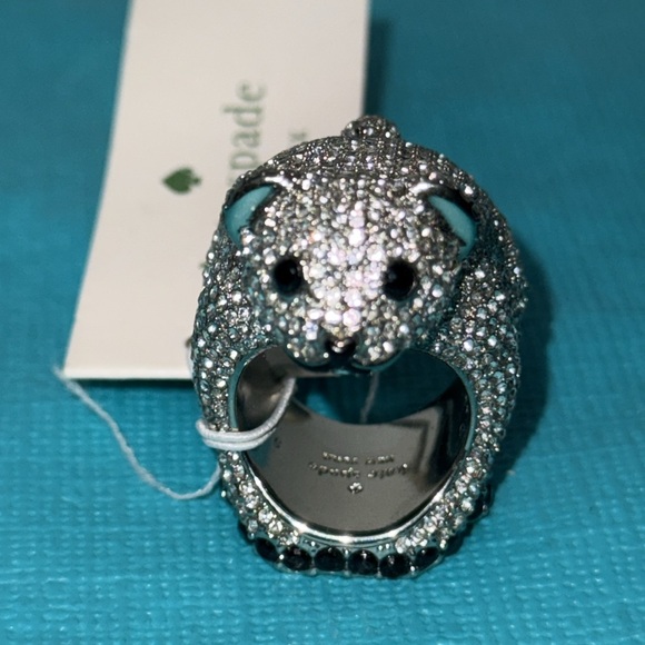 NEW Kate Spade Arctic Friends Polar Bear Ring - Picture 6 of 8
